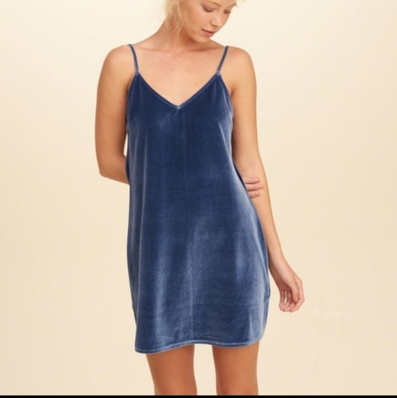 Hollister Blue Velvet Cami Dress - Picture 2 of 7